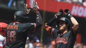 이정후, 32일 만에 시즌 6호 3점포 폭발…MLB 통산 100타점 달성