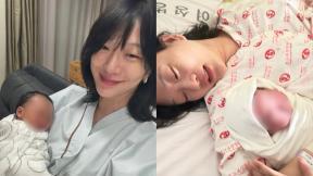 톱모델 최소라, 결혼 7년 만에 엄마 됐다…딸 품에 안고 미소