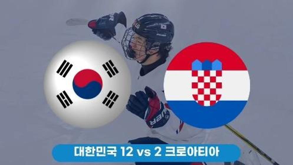 남자 U-20 아이스하키, 크로아티아 12-2 격파…세계선수권 첫 승