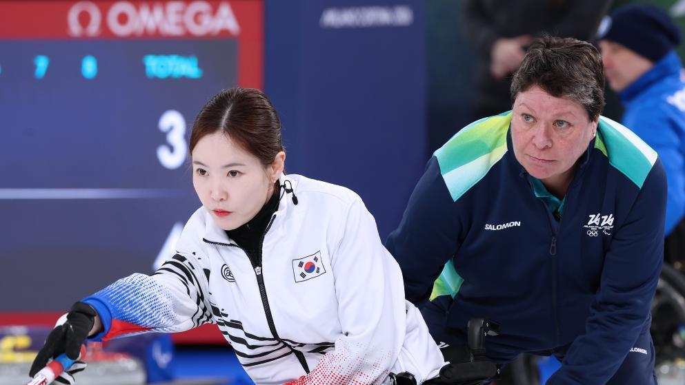 세계랭킹 1위 한국 휠체어컬링, 믹스더블 예선 1차전서 안방 이점 누린 이탈리아에 덜미