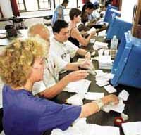 東티모르 개표 준비