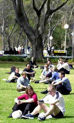 시드니 하이드파크의 시민들