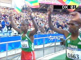 마라톤 금메달 아베라선수(왼쪽)