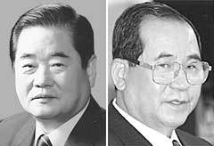 이종찬씨(왼쪽)과 이수성씨