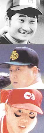 위에서부터 장호연 정민태 정민철