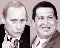 푸틴(왼쪽) 차베스