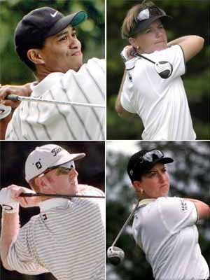 왼쪽위부터 시계방향으로 우즈, 소렌스탐, 웹, 듀발