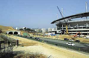 경기장만 돋보이는 마포구상암동 서울월드컵경기장 주변