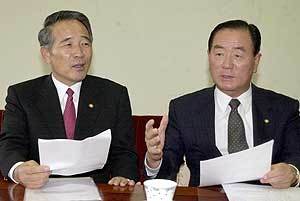 유삼남의원(왼쪽) 박세환의원
