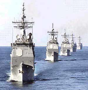 미국 해군의 이지스함대 훈련