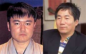 요다 노리모토(좌)와 린하이펑(우)