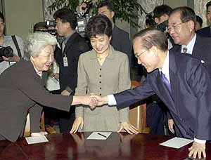 한나라당 총재단회의