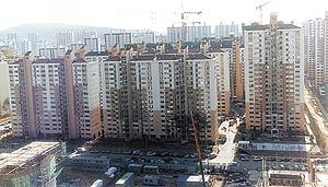 내년 3월 입주 예정인 경기 부천 상동택지지구의 LG SK아파트 전경.