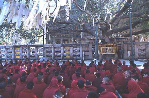 '칼라차크라' 법회에 참석한 티베트 불교 승려.