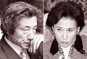 고이즈미 총리와 다나카 전 외상