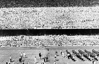 제4회 브라질월드컵 결승전이 벌어지기 직전의 마라카냥 스타디움.