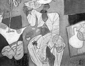 김한 '포구의 여인'. 1992년작.