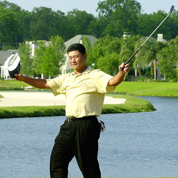 18번홀 보기퍼팅으로 우승을 확정지은 최경주