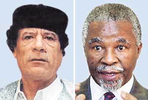 카다피 의장 / 음베키 대통령