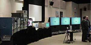 제니스전자가 최근 전시회장에 선보인 디지털TV 수상기.