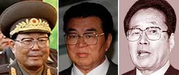 왼쪽부터 김영춘 , 연형묵 , 김용순