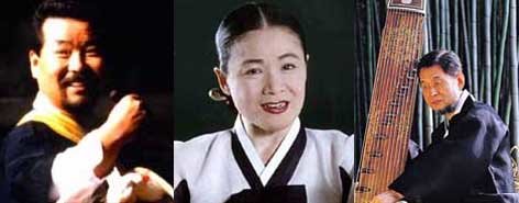 김덕수 안숙선 황병기 (왼쪽부터)