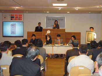 국내 미술품 경매를 선도하고 있는 서울옥션의 경매 장면. 사진제공 서울옥션