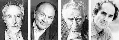 J M 쿳시,미셸 투르니에, 노먼 에일러, 필립 로스(왼쪽부터)