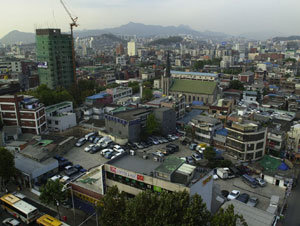 서울 중구 신당동 도로 교통안전회관 옥상에서 본 왕십리 뉴타운 개발예정지 -박영대 기자