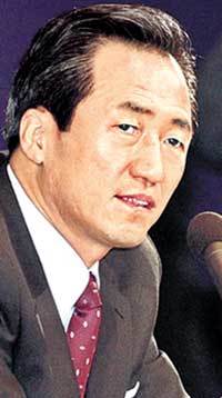 정몽준 의원이 기자협회 초청 토론회에 참석해 연설하고 있다. - 서영수기자