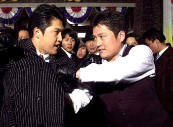 높은 시청률의 SBS '야인시대'. 그 앞 시간대에 방송된 한나라당 정강정책연설 방송도 '야인시대'의인기덕을 봤다.사진제공 SBS