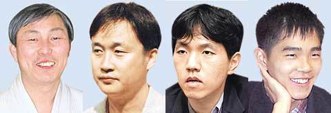 조훈현 9단,유창혁 9단,이창호 9단,이세돌 3단