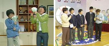 EBS의 어린이 경제드라마 '동그라미 가족'(왼쪽)과 청소년 창업 프로그램 'TV 비즈쿨'. -사진제공 EBS