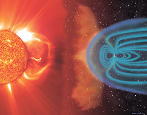 지구자기장은 태양에서 오는 고에너지 입자로부터 지구를 보호해준다. -사진제공 NASA