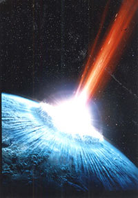 영화 ‘딥임팩트’에서 소행성이 지구에 충돌하는 모습.-동아일보 자료사진