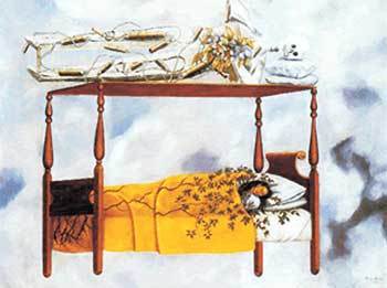 멕시코의 화가 프리다 칼로는 꿈 이미지를 즐겨 그림의 소재로 삼았으며 그중 많은 작품은 실제의 꿈에서 영감을 얻었다고 고백했다. 칼로의 ‘꿈’.사진제공 나무와 숲