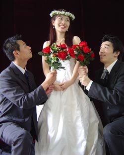 체호프의 단막극 2편을 이어붙여 무대에 올리는 ‘청혼, 그리고 결혼 피로연’. 사진제공 극단 파크