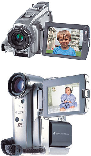 소니 DCR-HC65(위), 캐논 ELURA-50