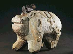 공주박물관의 대표적 유물로서 무령왕릉을 수호하는 상징물 '석수' -사진제공 국립공주박물관