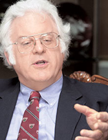 한국과학기술원(KAIST) 총장 공모에 지원한 1998년 노벨 물리학상 수상자 로버트 러플린 미 스탠퍼드대 교수.-동아일보 자료사진