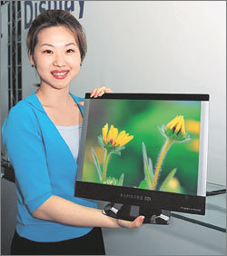 삼성SDI가 개발한 17인치 유기발광다이오드. 사진제공 삼성SDI