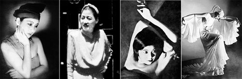 (사진 왼쪽부터)신에게 바친다는 뜻의 무용 ‘생췌(生贅)’. 1951년 중국 베이징에서. 1930년대 일본에서 최고의 인기를 누리던 시기. 1930년대 ‘학춤’을 추는 모습.사진제공 눈빛