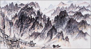 이응로의 '정양사에서 바라본 금강' 1950년대 - 사진제공=덕수궁미술관