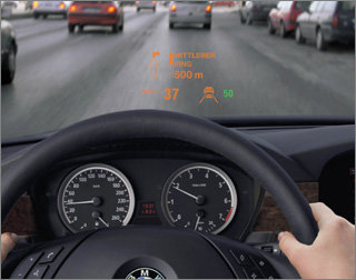 BMW 7시리즈의 헤드업 디스플레이. 사진제공 BMW코리아