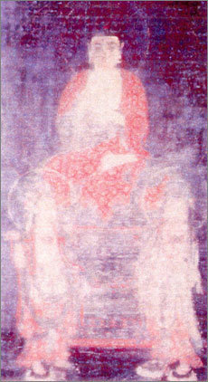 일본에서 훔쳐온 감정가 10억원 상당의 국보급 고려불화 아미타삼존상. -연합