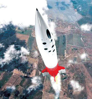 캐나다에서 만든 ‘캐나디안 애로’가 2003년 시험 발사되는 모습. ‘가상 역사 21세기’는 2033년에는 3000명 이상이 우주에서 휴가를 보낼 것이며 항공료는 20만 달러 수준이 될 것이라고 봤다. 동아일보 자료 사진