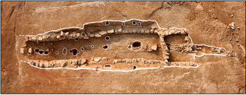 충남 홍성군 오관리에서 발굴된 목재로 만든 조선시대 얼음창고(목빙고) 유적. 석빙고는 많이 남아 있으나 목빙고가 발견되기는 처음이다. 사진 제공 충청문화재연구원
