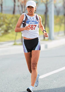 신기록 제조기“달리기보다 경보가 몇 배 더 힘들어요.” 22일 전국종별육상선수권대회에서 생애 17번째 한국신기록을 세운 김미정. 사진 제공 대한육상경기연맹