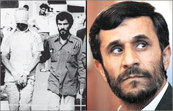 마무드 아마디네자드 이란 대통령 당선자(오른쪽 사진)가 1979년 이란 주재 미국대사관 인질 사건의 주모자(왼쪽 사진 오른쪽)라고 당시 대사관 관계자들이 주장했다.