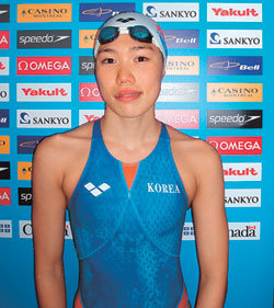 신세대 인어한국 여자 선수로서는 처음으로 세계수영선수권대회 결선에 진출한 이남은.몬트리올=전 창  기자